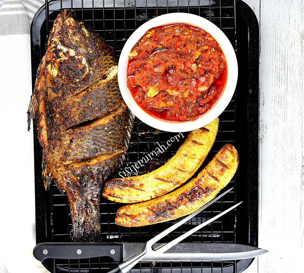 Oven Roasted Tilapia and Plantain (Bole & Fish) Recipe